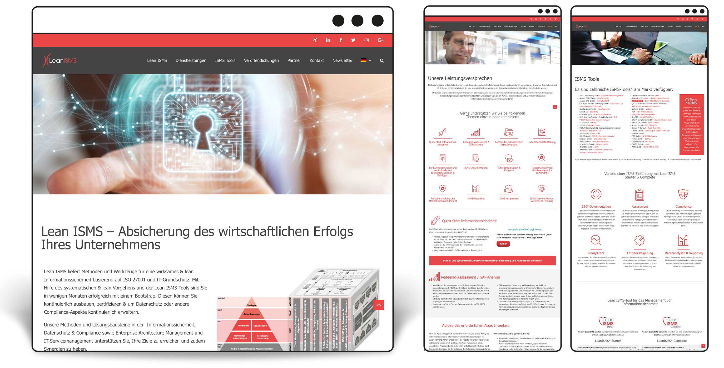 Produkt-Homepage "Lean ISMS"