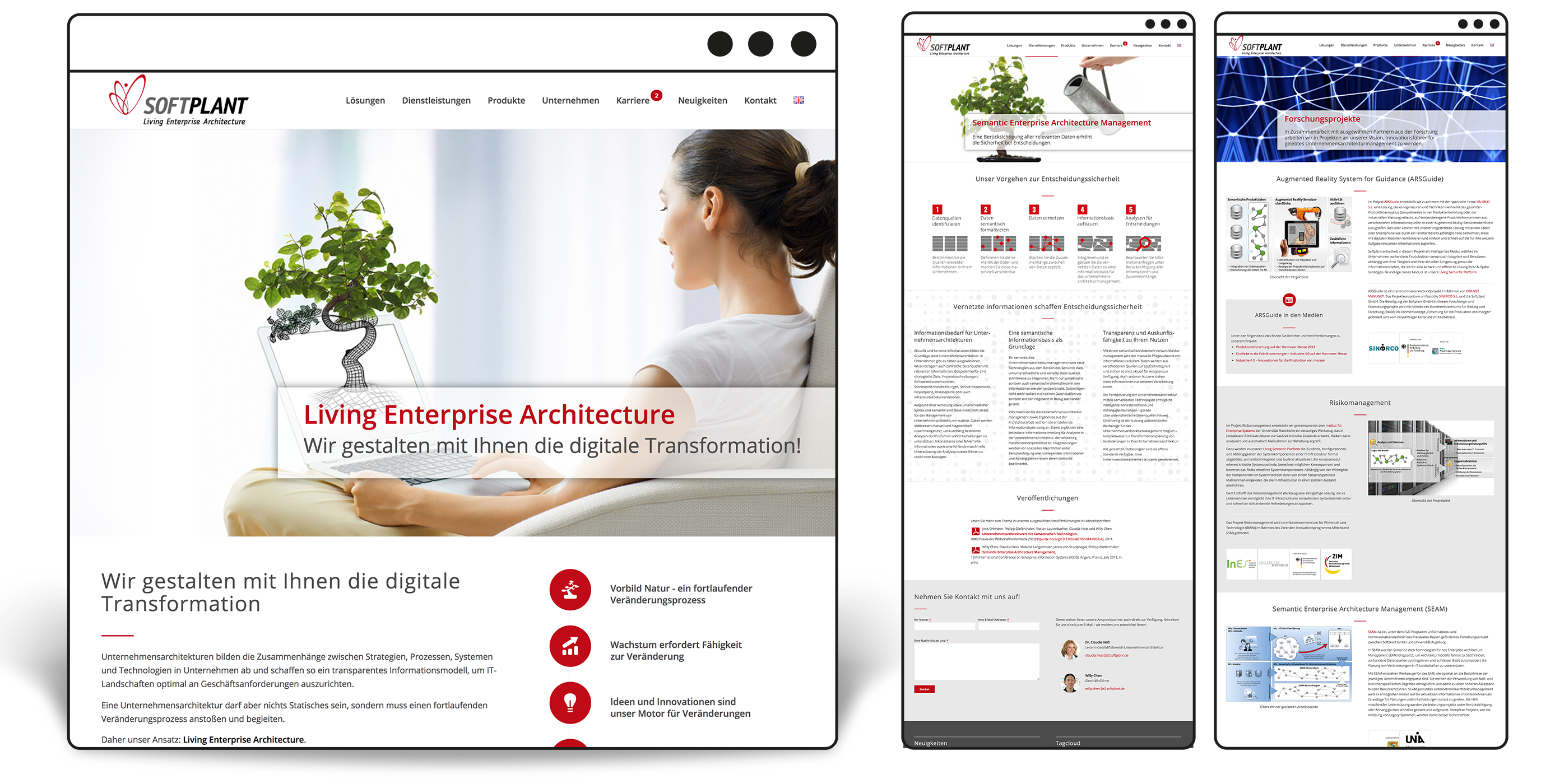 Unternehmenshomepage Softplant GmbH