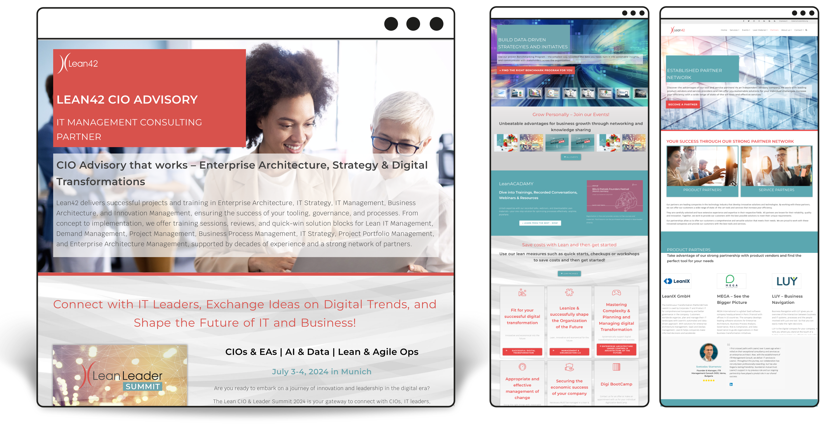 Unternehmenshomepage Lean42 GmbH