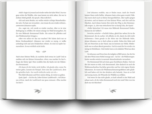 Mockup Buchsatz Belletristik mit Illustrationen
